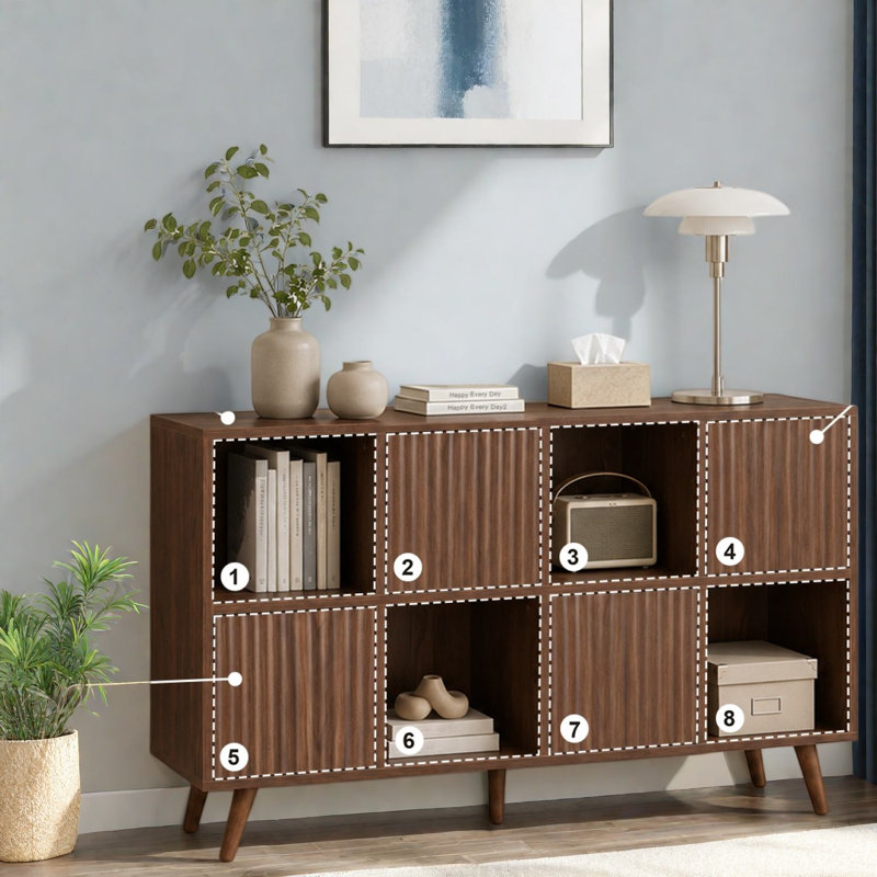 Bibliothèques cubiques avec rangement, armoire moderne en bois aggloméré pour bureau personnel