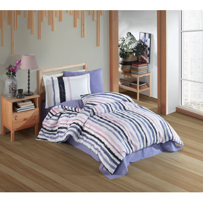 Abdoul 100% Cotton 3 Piece Duvet Cover Set
