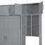 Lit escamotable mural avec bureau, armoire supérieure et tablettes de rangement, lit pliable peu encombrant-213826787-213826814