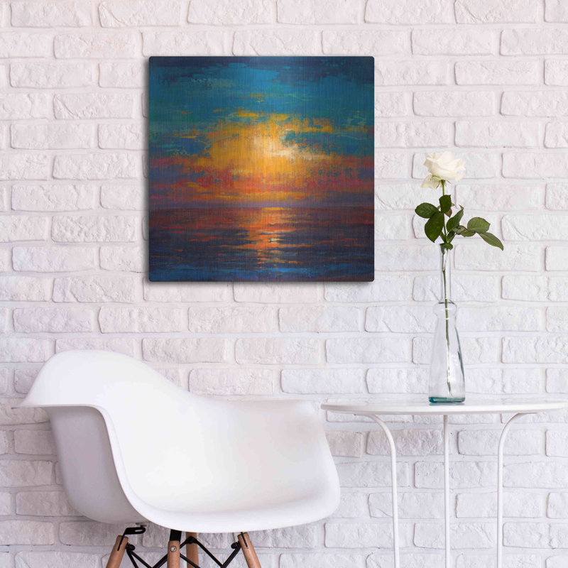 «Luxe Metal Art« Sun Down II »par Tim O'Toole, art mural en métal» par Tim O'Toole, H 24 po x l 24 po