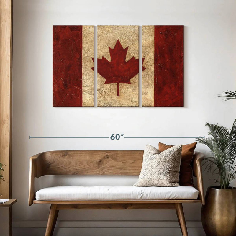 Drapeau canadien rétro Borges, H 28 po x l 45 po