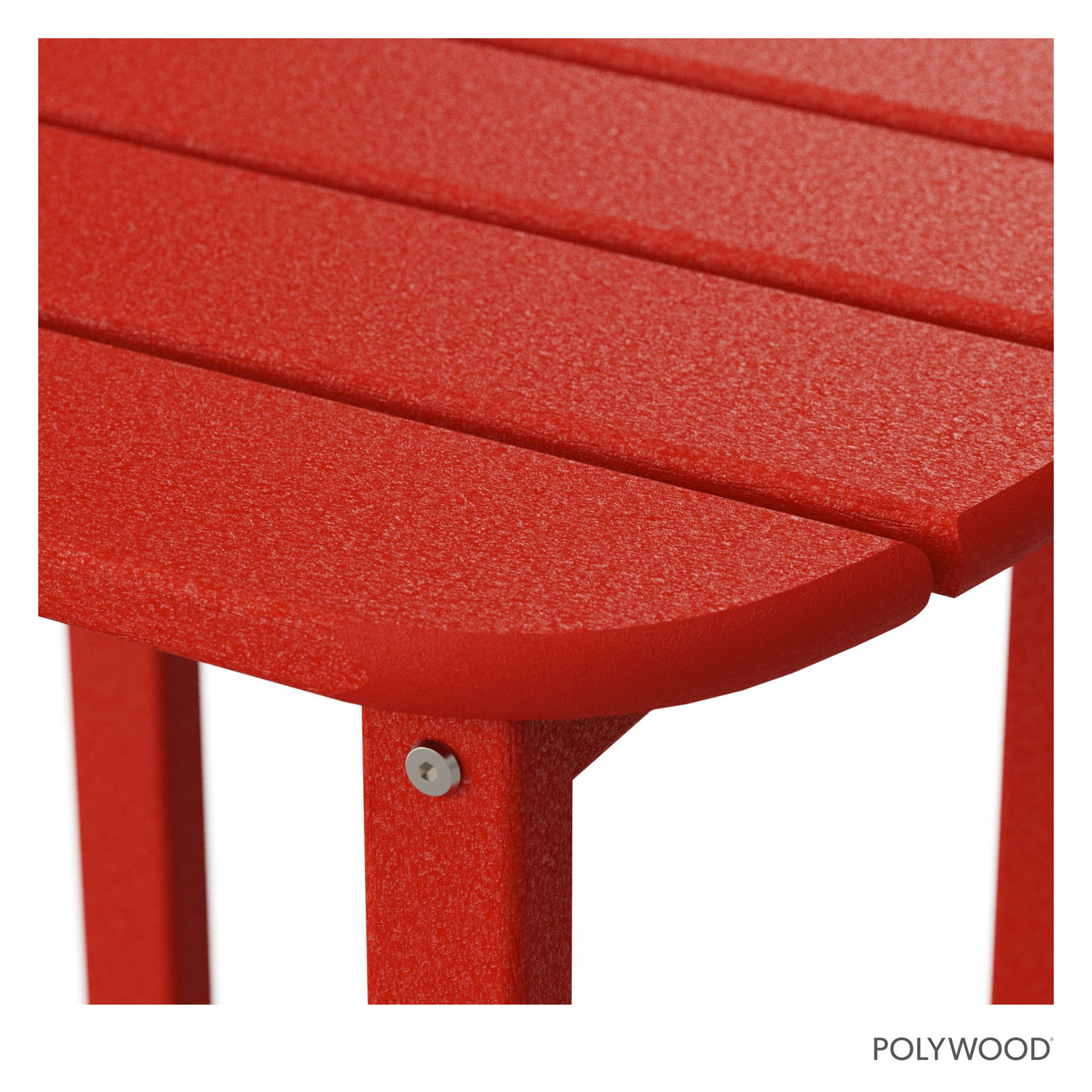 POLYWOOD® South Beach 19" Patio Side Table, Sunset Red