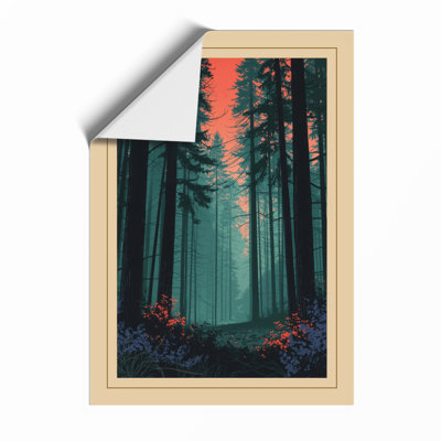 Forest Path to Light Japandi - Framed Print