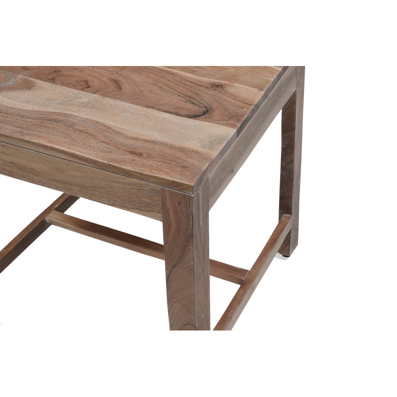 Chaises de salle à manger Chaliyah en bois massif à dossier à lattes de 39 po (ensemble de 2), Oak Wood