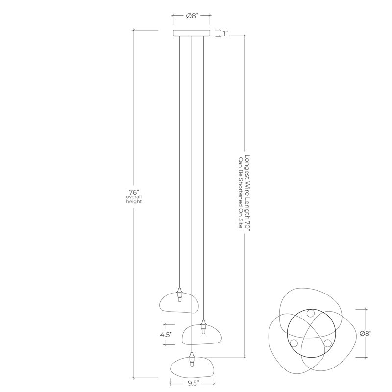 Kloud 3, Clear, Satin Nickel
