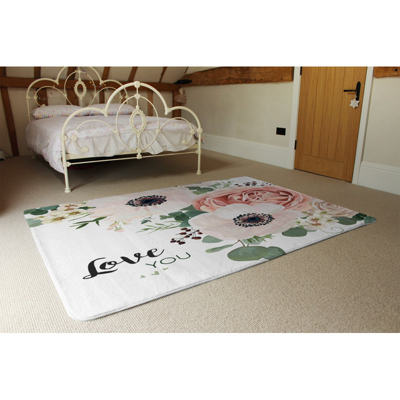 Partee Floral Shag Area Rug, Rectangle 140 x 200cm