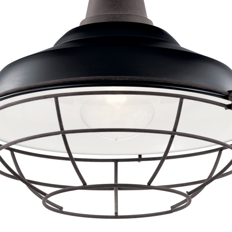Helmtrud Outdoor Pendant, Black, 47" H x 12.5" W x 12.5" D