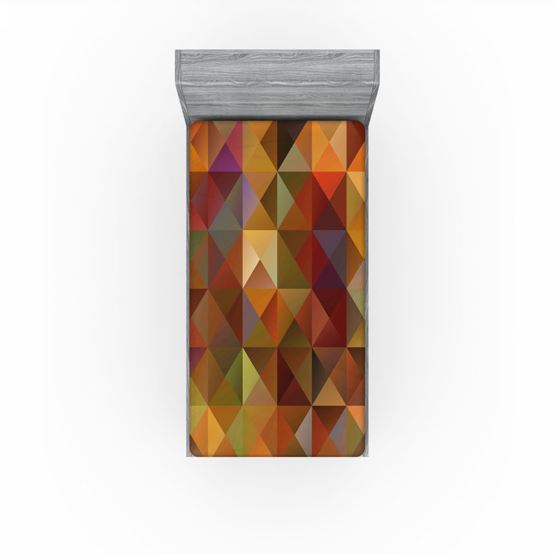 Ensemble de 2 drap-housse colorés Ambesonne, Drap-housse de taille simple