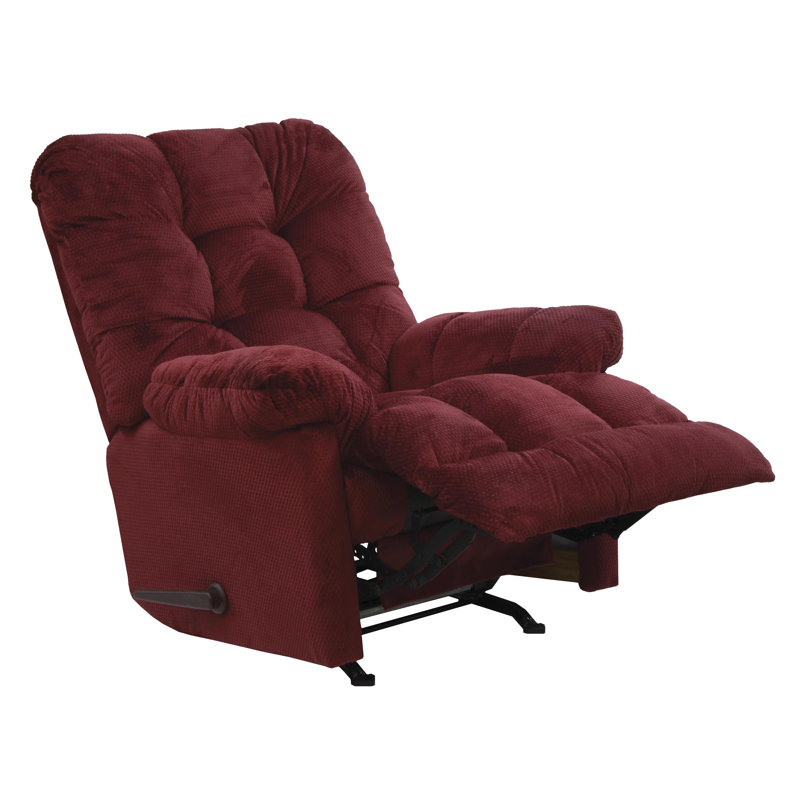 Upholstered Heated Massage Chair, Red