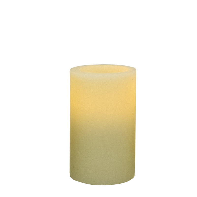 5" Ivory Flameless Pillar Candle, 5" L x 3" W