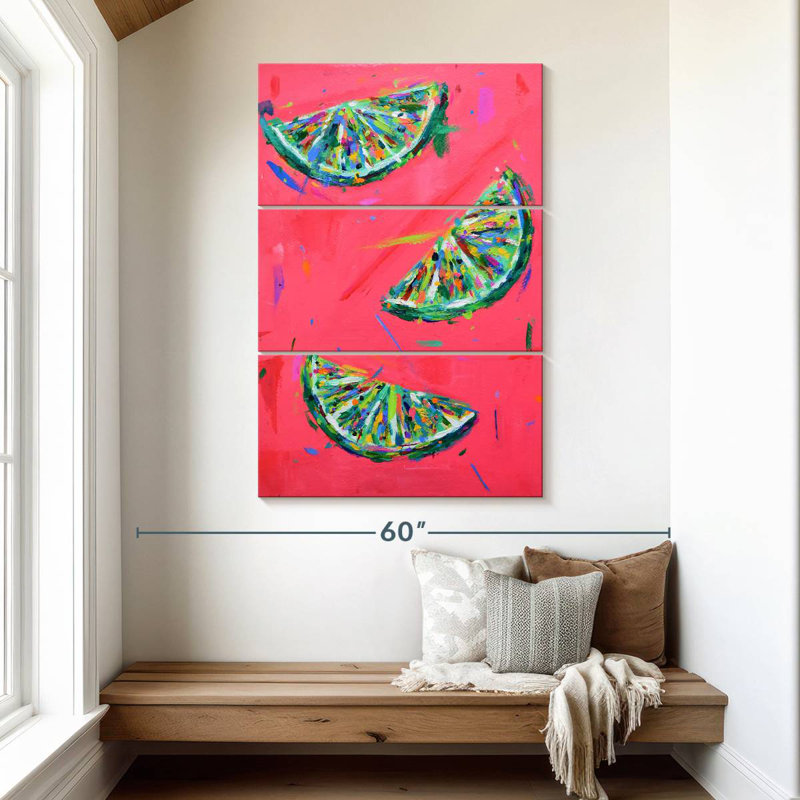 Yarlin Lime Segments, 50" H x 32" W