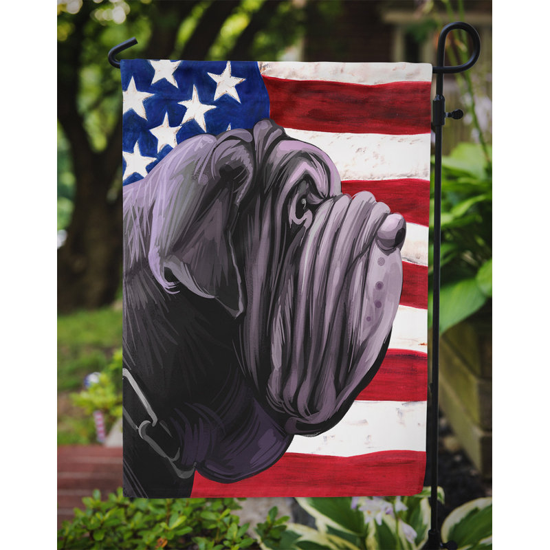 Polyester à 2 côtés 15 x 11 po drapeau de jardin, Mâtin napolitain