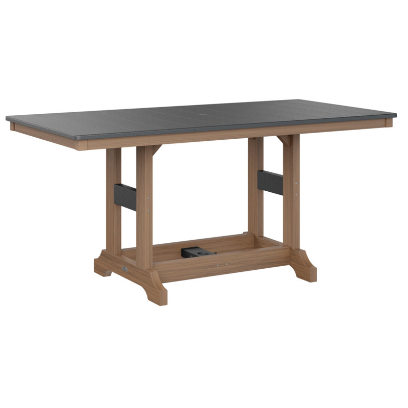 Garden Classic Outdoor Dining Table, Antique Mahogany, Black