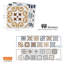Coffee Azulejo Mix Peel and Stick Tile Sticker -15 W x 15 L