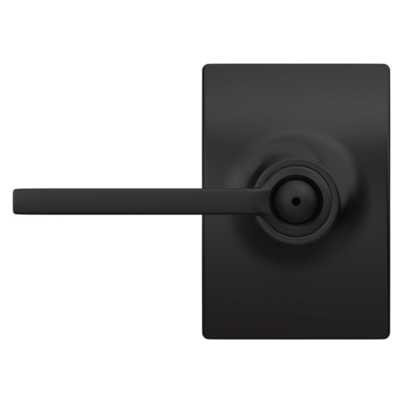 Latitude Privacy Door Lever, Matte Black