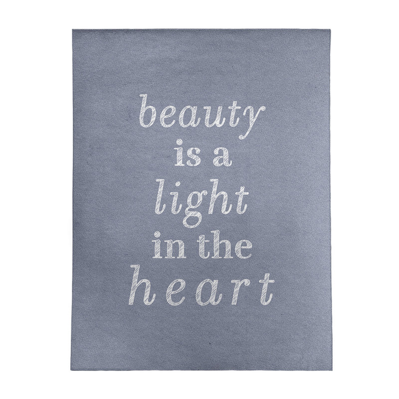 Quotes Chenille Indoor Rug, Rectangle 5' x 7'