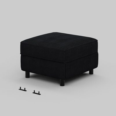 Repose-pieds en velours pour canapé modulaire