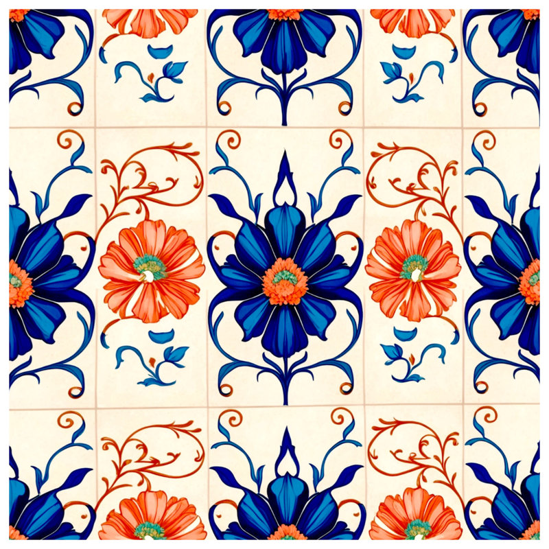 Couvertures bleues et bleues à motif floral, L 60 po x H 80 po