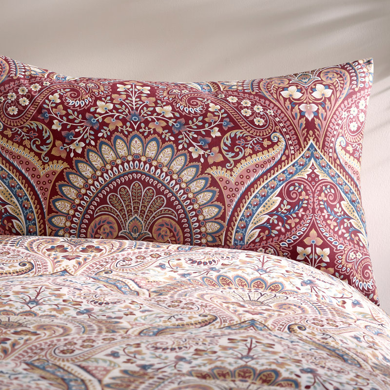 Palais Polyester Damask Duvet Cover Set with Pillowcases Included, Super King Duvet Cover + 2 Standard Pillowcases