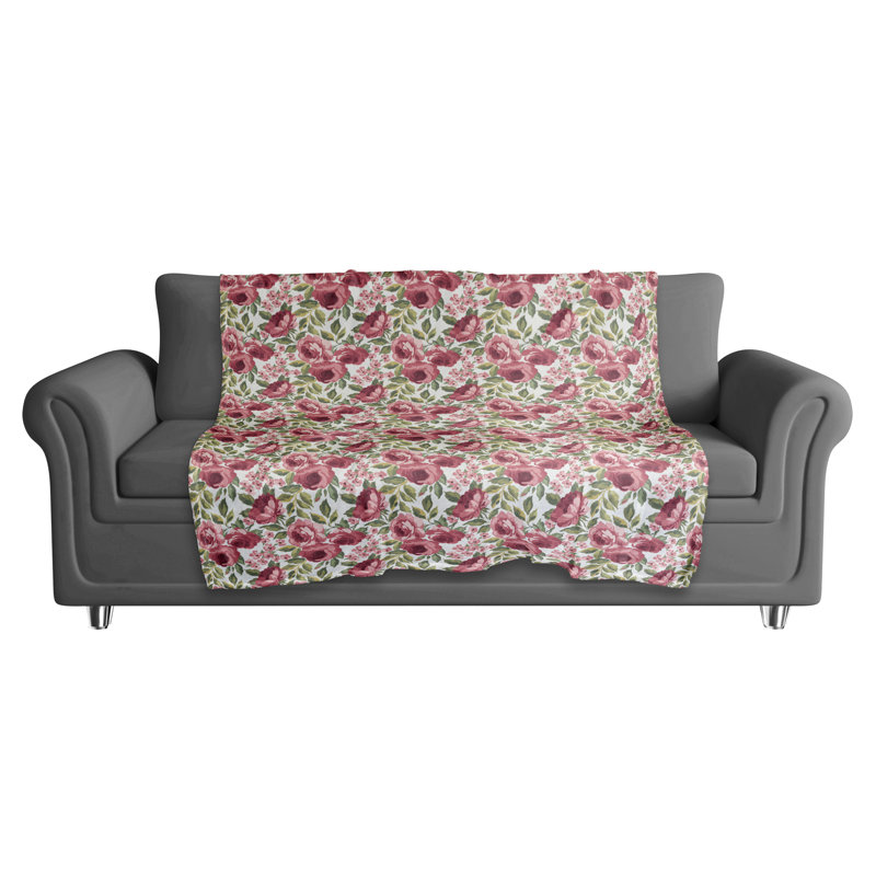  Jeté floral en molleton