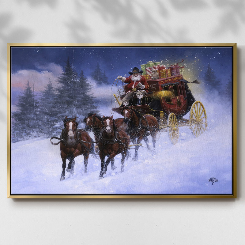 Nick's Express, reproduction d'art sur toile, H 27 po x l 41 po x P 1,5 po, Or