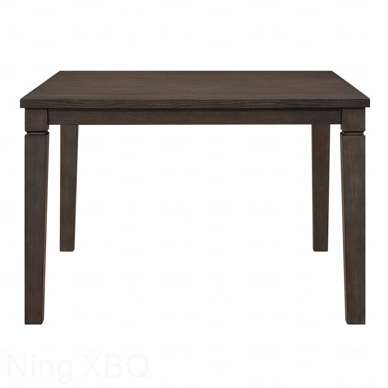 Classic Counter Height Dining Table Dark Wood Removable Leaf Square