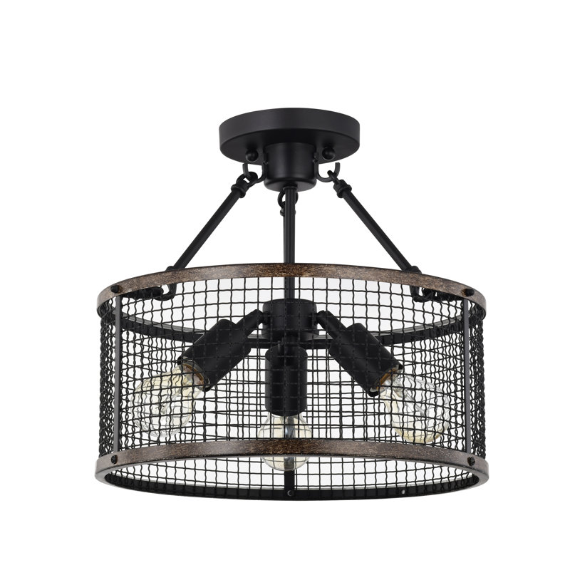 Plafonnier semi-encastré 3 lumières 13,8 po