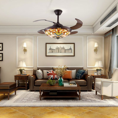 Tellaro 42" 4 Blades Ceiling Fan Light 6 Speed 3 Colour LED with Remote