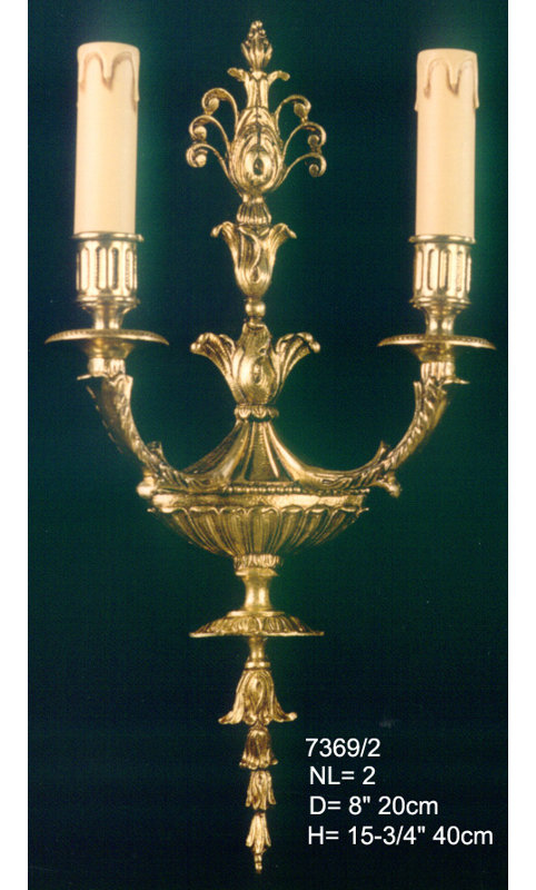 Cowie Candle Wall Light, French Gold