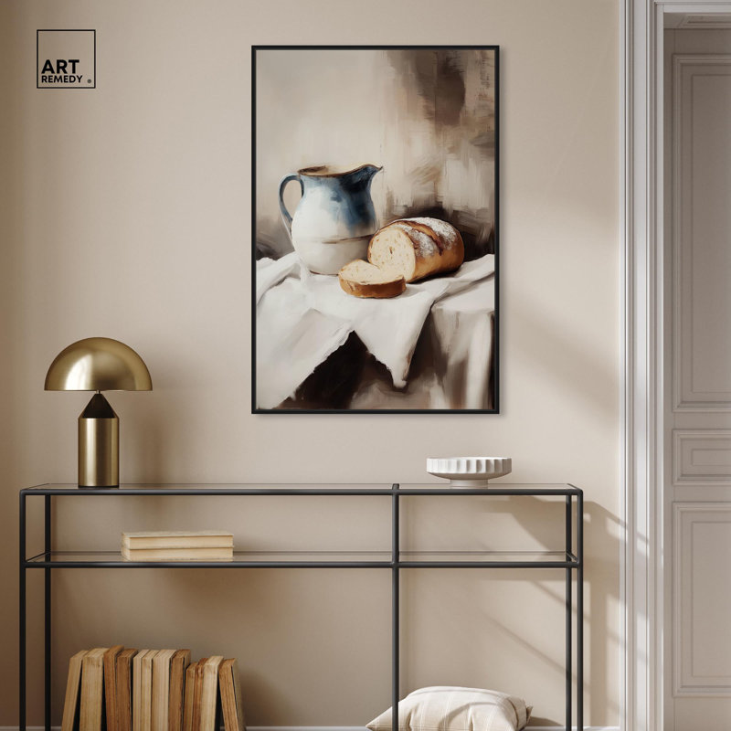 «Savour & Steam Canvas» par Art Remedy, Cadre noir, H 37 po x l 25 po