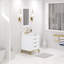 Meuble-lavabo de comptoir en marbre blanc 24 po avec miroir Bristol-208037249-137309252