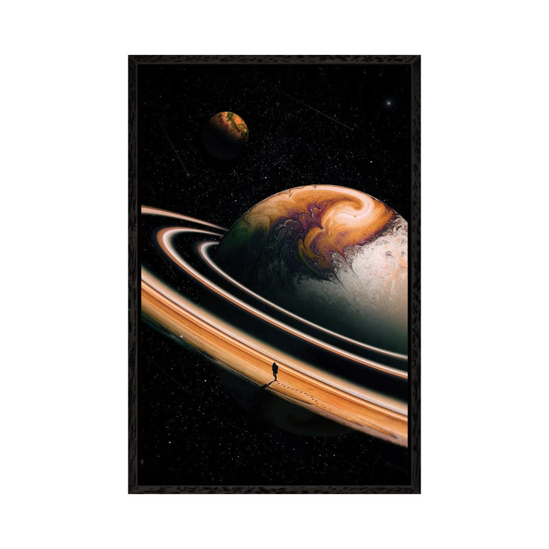 Wandering 1 Piece Wall Art on Canvas, 101.6cm H x 66.04cm W x 3.81cm D, Black Framed