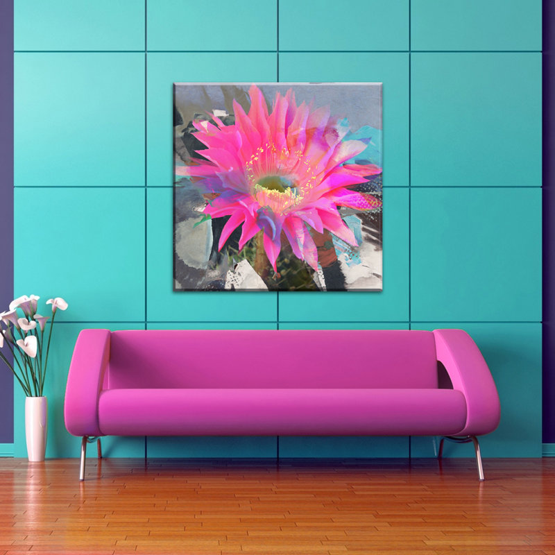 «Painted Petals L», reproduction sur toile tendue, H 30 po x l 30 po x P 1,5 po