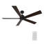  Ventilateur de plafond 60 po à courant continu noir sans lumière, télécommande-630970320