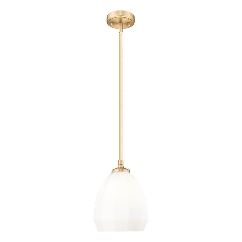Luminaire suspendu 1 lumière Oren, Doré, H 10 po x l 8 po