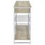 Grey 2-Drawer Home Bar Storage with Wine Rack