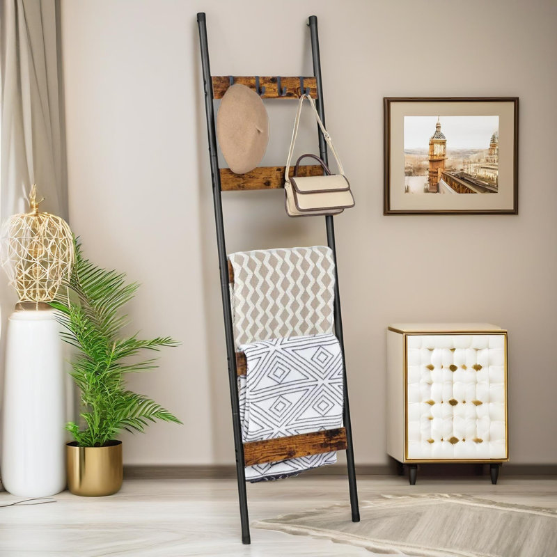 Industrial Rustic 5 ft Blanket Ladder