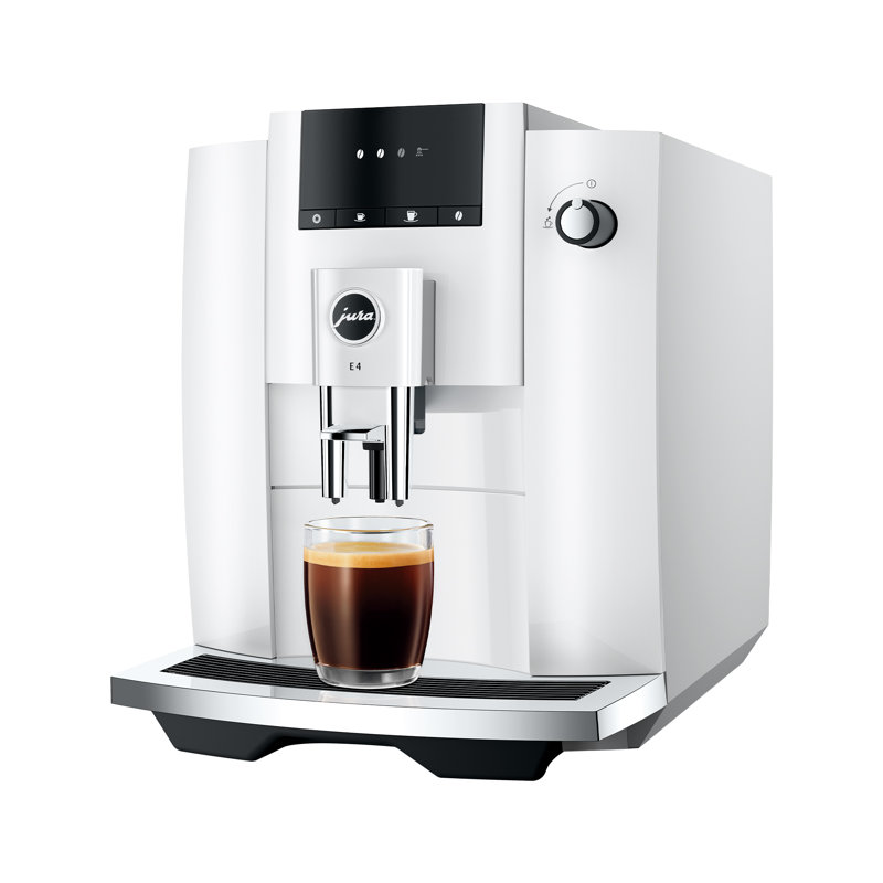 JURA E4 Fully Automatic Coffee & Espresso Machine, Piano White