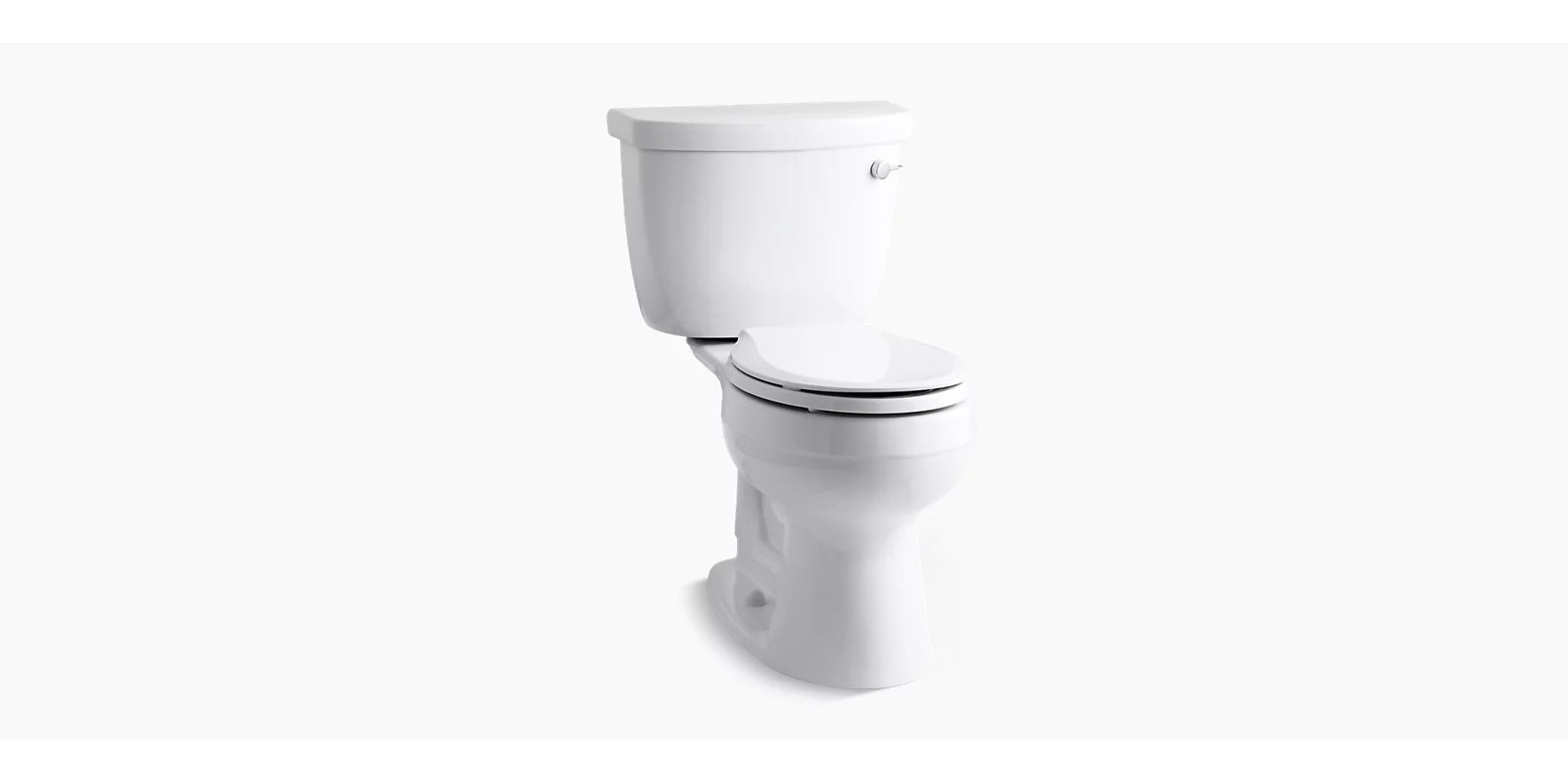 Cimarron 1.28 GPF Round Toilet, White, Right-Hand