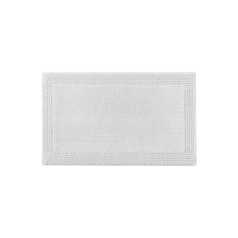 Splendor 100% Cotton Tufted 3000 GSM Reversible Bath Rug, Gray, 24" W x 36" L