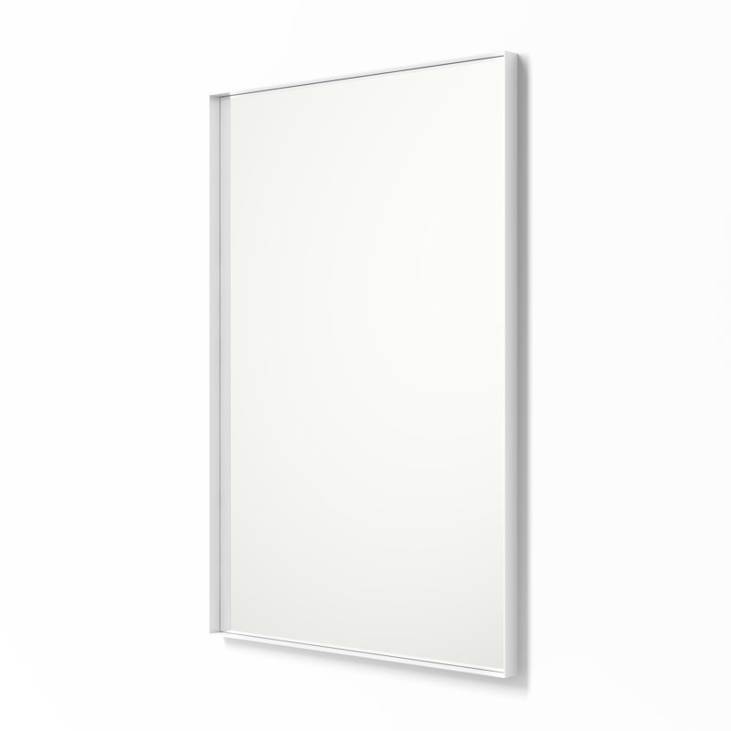 Miroir de salle de bain Gerlando, 40 po x 30 po, Blanc