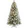 7ft Snow Flocked Pine Artificial Christmas Tree with 350 Clear and White Lights