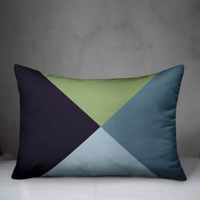 Geometric Outdoor Reversible Throw Pillow