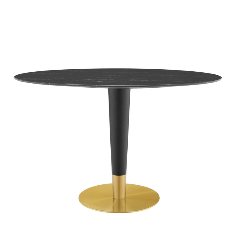Table de salle à manger Zinque, l 27,5 po x L 47 po, Noir