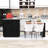 Cleanthes Kitchen Island with Extendable Dining Table, Cabinet and Integrated Power Ports-940169684