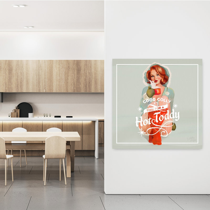 Art contemporain rétro, art d'hiver rétro, H 48 po x l 48 po