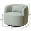 Fauteuil pivotant Bolton Teal de 34 po de large, recouvert de lin texturé tissé-1227608947