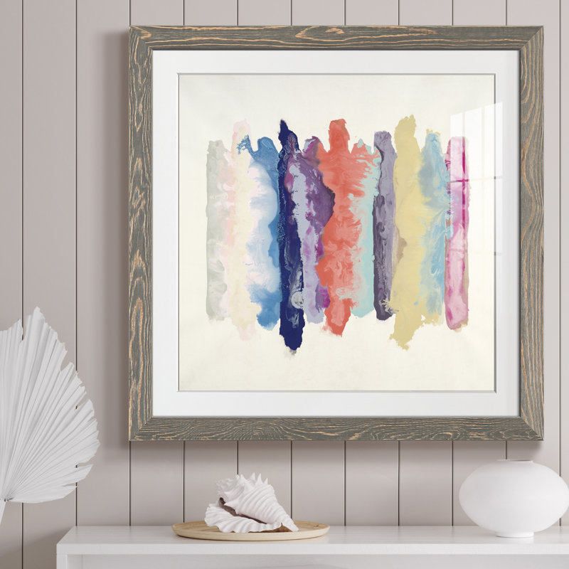 «Flowing Energy I» - peinture encadrée, H 31,5 po x l 31,5 po x P 1,5 po, Papier gris