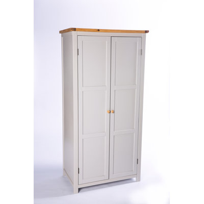 Mallory 2 Door Solid + Manufactured Wood Wardrobe