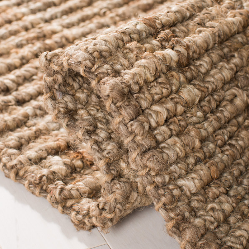 Alda Jute Natural / Gray Area Rug, Rectangle 2'6" x 4'
